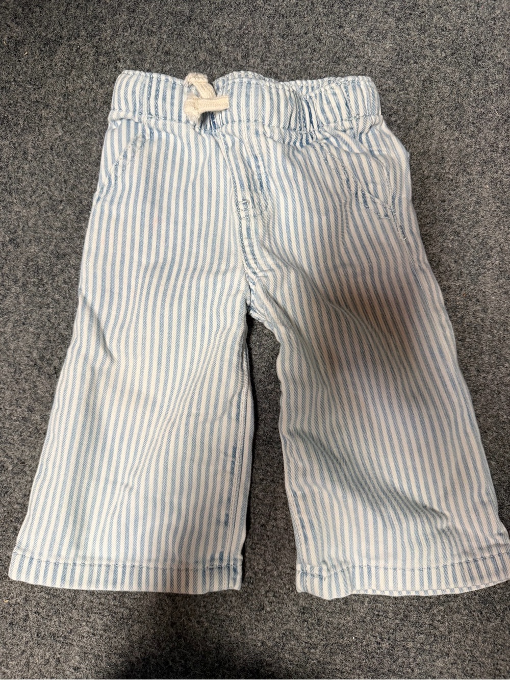 Kids Blue Stripe Pull-On Cotton Pants cat and Jack 12 months